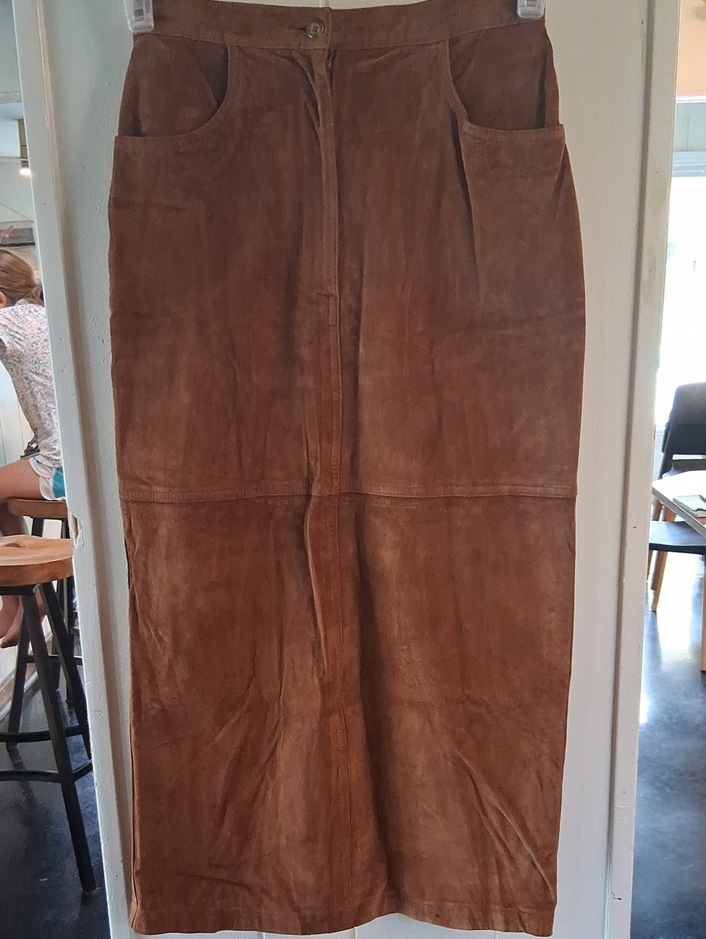 Lord & Taylor Brown Suede Maxi Skirt